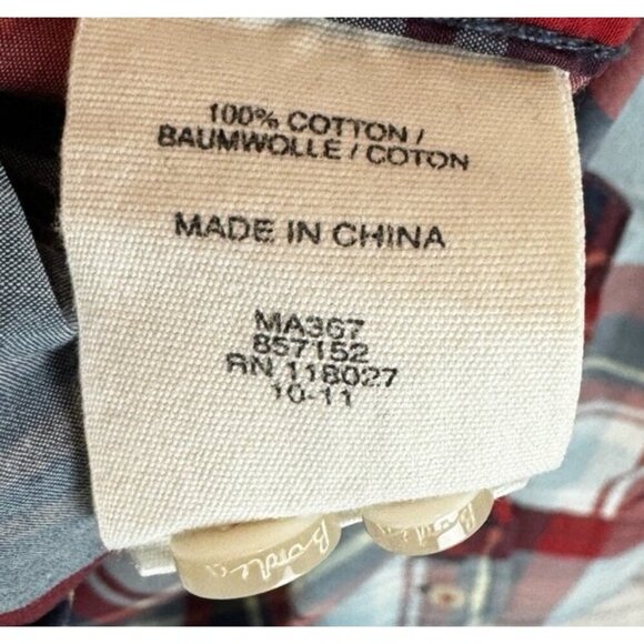 BODEN Mens’ Blue Red Plaid Button Up Long Sleeve Shirt Size XL - Picture 6 of 8